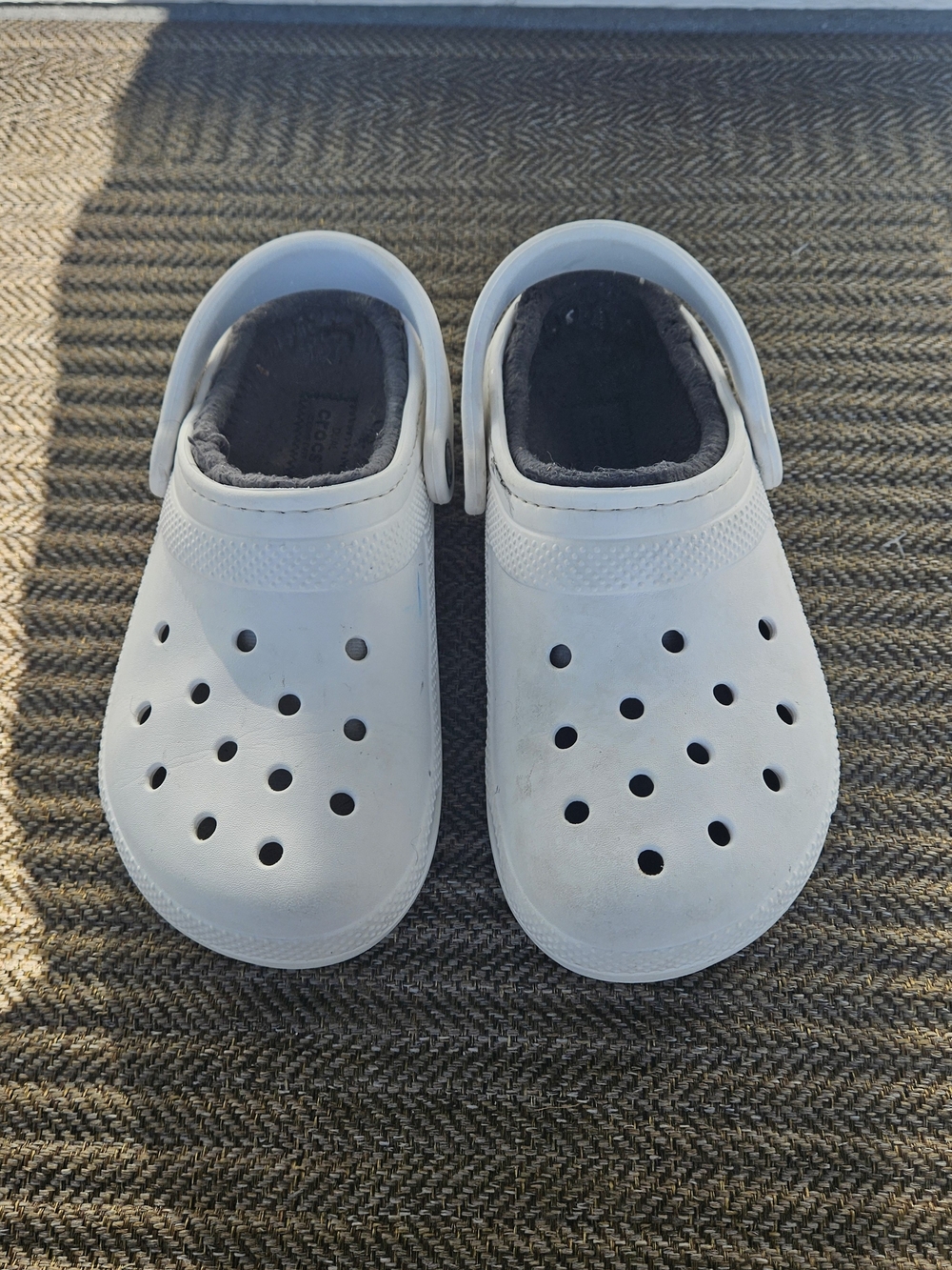 Kids White Clog Sandals with Soft Black Lining